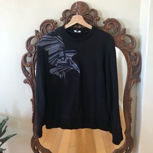 Emporio Armani Black Embroidered Sweater